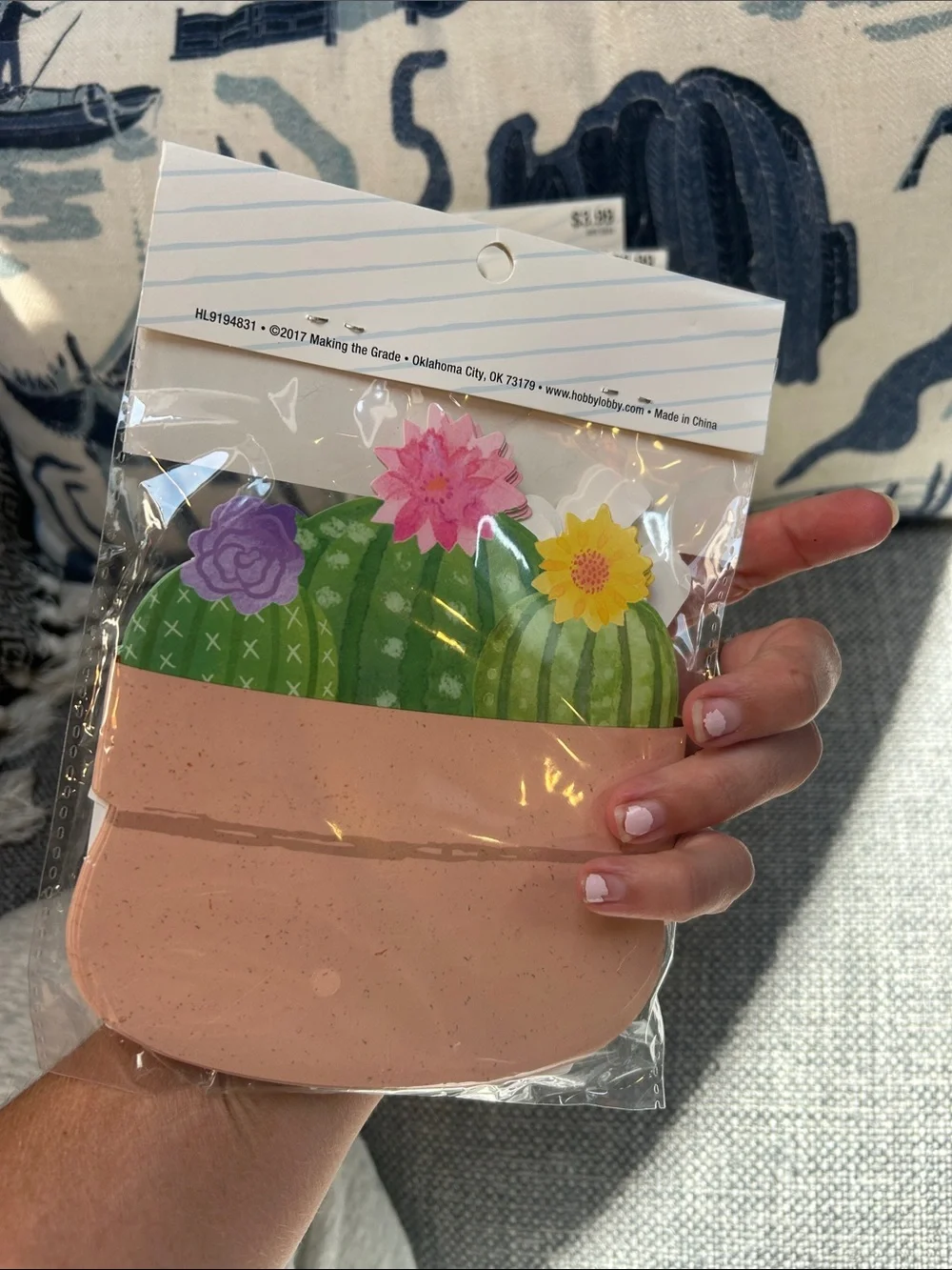 3 sets of Pink & Green Succulent Cutouts - 36pc each set